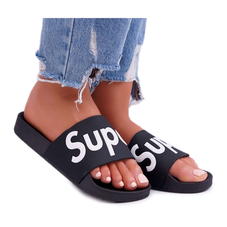 SEA Pantuflas Negras Mujer Super Losaria negro