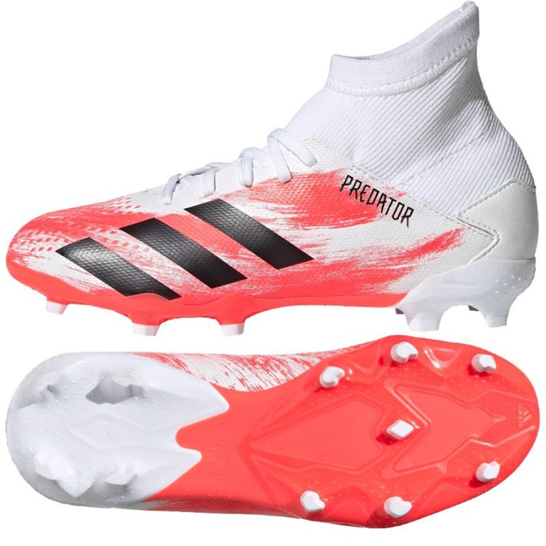 Botas de fútbol adidas Predator 20.3 Fg Jr EG0927 multicolor blanco Botas de fútbol adidas Predator 20.3 Fg Jr EG0927 multicolor blanco
