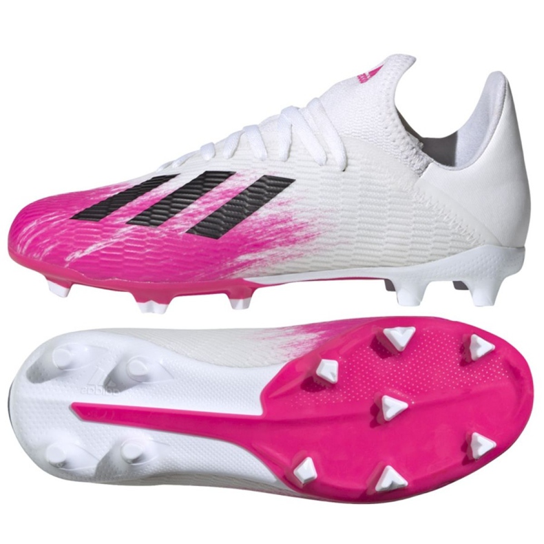 Botas de fútbol adidas X 19.3 Fg Jr EG7150 multicolor blanco Botas de fútbol adidas X 19.3 Fg Jr EG7150 multicolor blanco