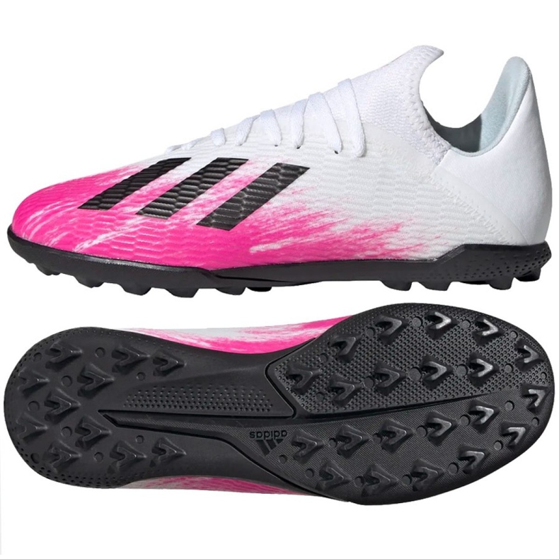 Botas de fútbol adidas X 19.3 Tf Jr EG7174 multicolor blanco Botas de fútbol adidas X 19.3 Tf Jr EG7174 multicolor blanco