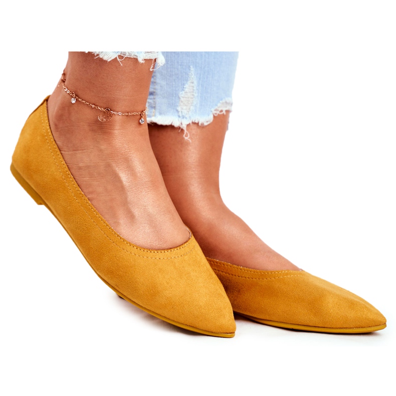 PS1 Bailarinas Mujer Eco-Suede Amarillo Bellissima