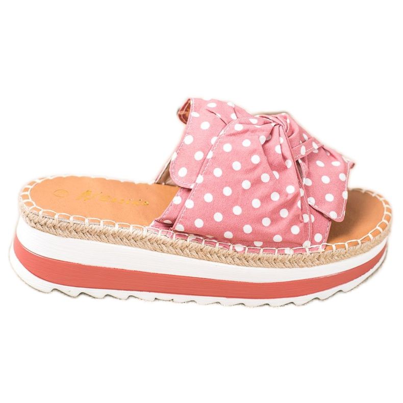 SHELOVET Zapatillas en una plataforma alta rosado