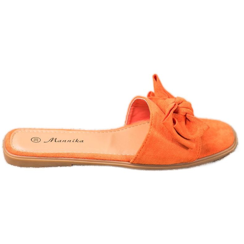 Mannika Zapatillas con lazo naranja