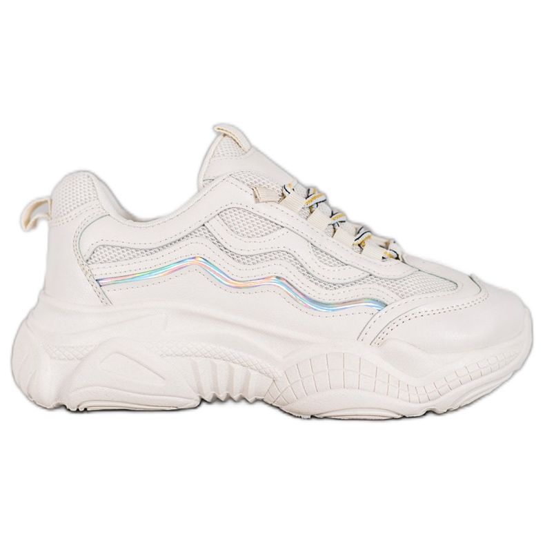 SHELOVET Zapatillas con cordones blanco