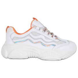 SHELOVET Zapatillas con cordones blanco