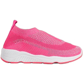 Zapatillas rosas sin cordones rosado