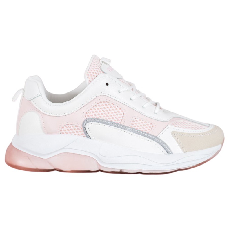 Via Giulia  Zapatillas de deporte con purpurina a la moda blanco rosado Via Giulia  Zapatillas de deporte con purpurina a la moda blanco rosado