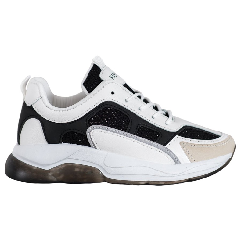 Via Giulia  Zapatillas de deporte con purpurina a la moda blanco negro Via Giulia  Zapatillas de deporte con purpurina a la moda blanco negro