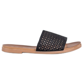Renda Zapatillas caladas negro