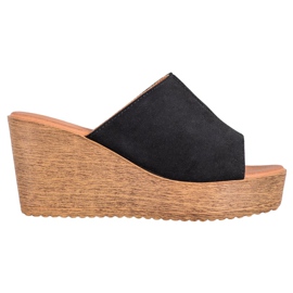 Renda Sandalias de tacón negro