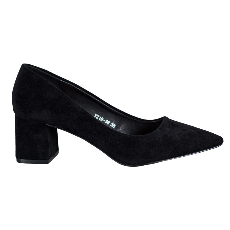 SHELOVET Zapatos negros de tacón bajo