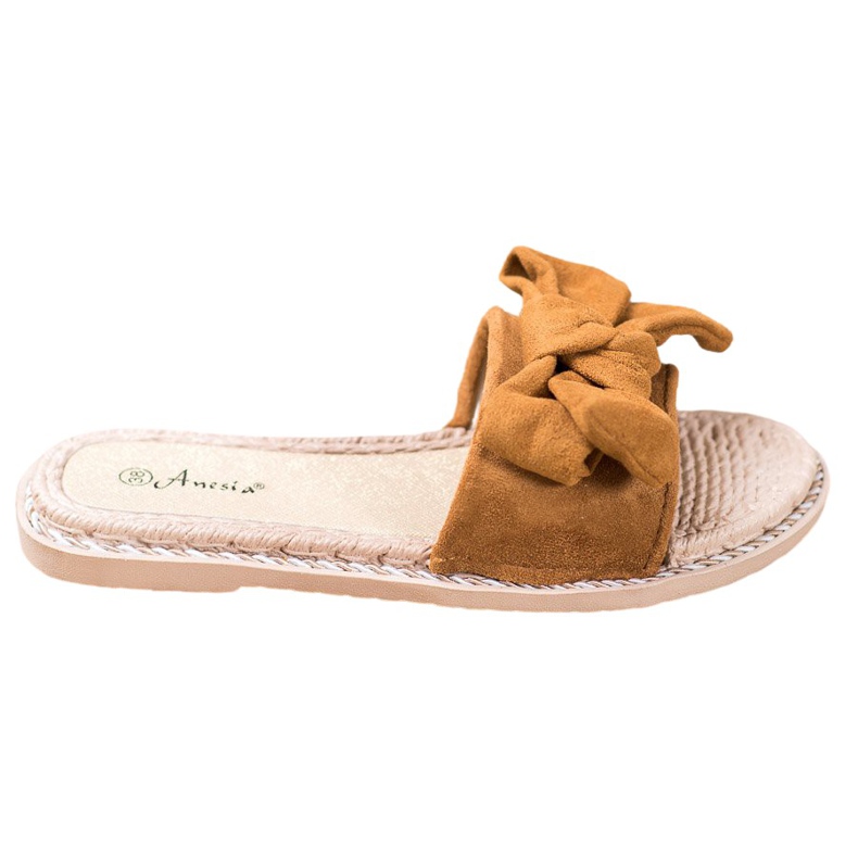 Anesia Paris Zapatillas de gamuza con estilo marrón