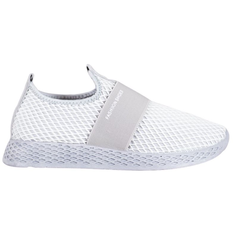 SHELOVET Zapatillas sin cordones con malla gris SHELOVET Zapatillas sin cordones con malla gris