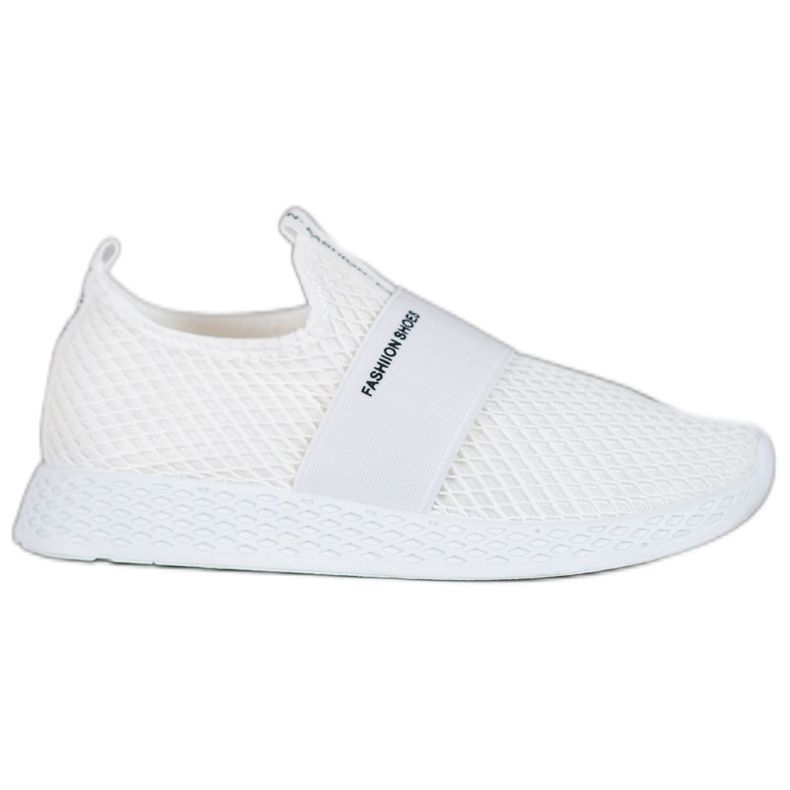 SHELOVET Zapatillas sin cordones con malla blanco SHELOVET Zapatillas sin cordones con malla blanco