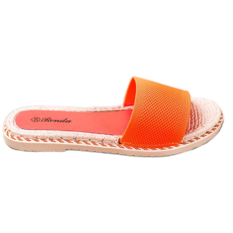 Renda Pantuflas Naranja Textil Renda Pantuflas Naranja Textil
