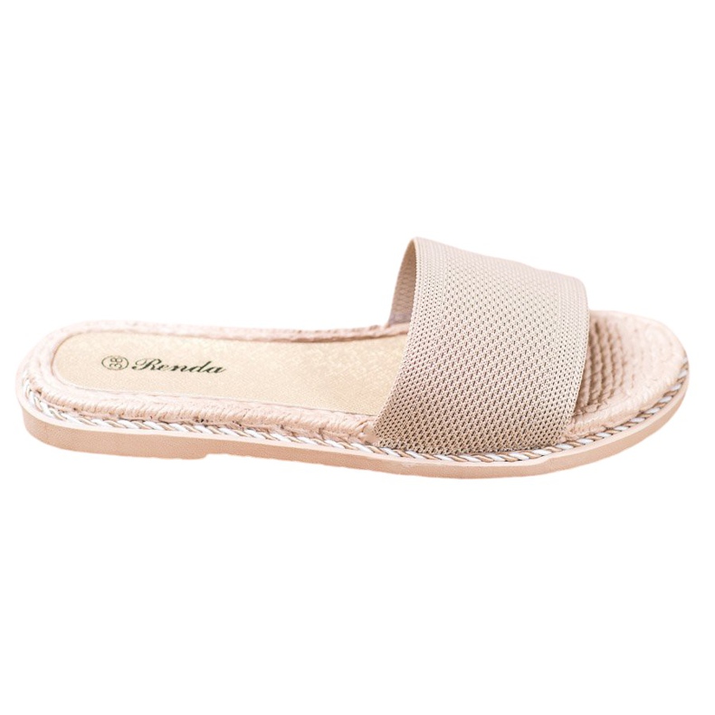 Renda Pantuflas Textil Beige
