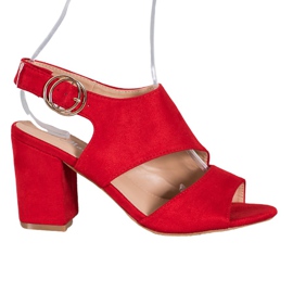Mannika Sandalias de tacón rojas rojo