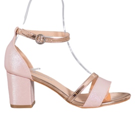 Mannika Sandalias elegantes con purpurina amarillo