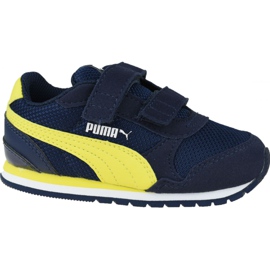 Puma St Runner V 2 Infants Jr 367137-09 azul marino amarillo