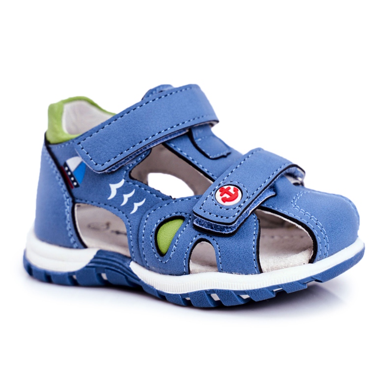 Apawwa Sandalias Infantiles con Velcro Azul Nubira