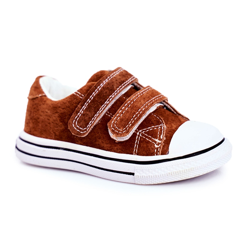 Apawwa Zapatillas de niños con velcro Brown Stavia marrón
