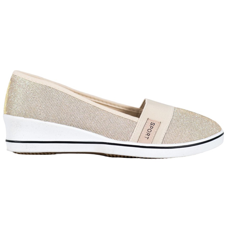 SDS Bailarinas sin cordones con purpurina amarillo