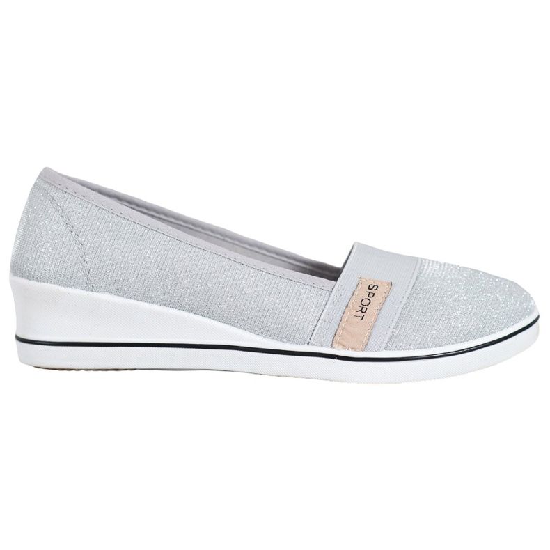 SDS Bailarinas sin cordones con purpurina gris SDS Bailarinas sin cordones con purpurina gris