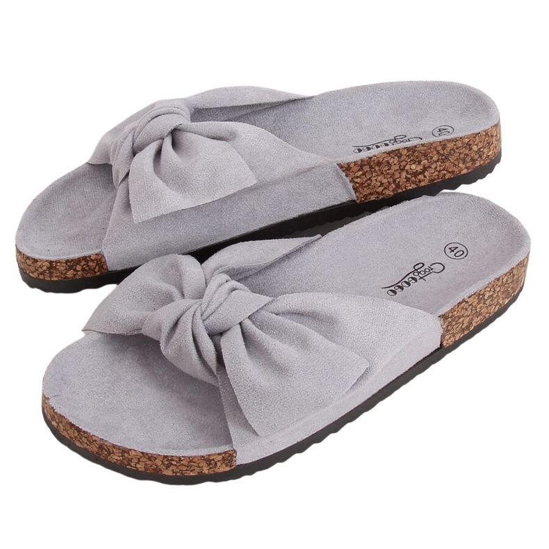 Pantuflas de corcho gris G-580 Gris Pantuflas de corcho gris G-580 Gris