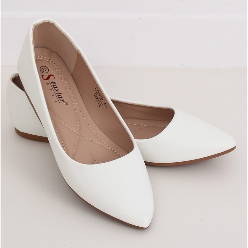 Bailarinas con puntera almendra blanco CD53P Blanco Bailarinas con puntera almendra blanco CD53P Blanco