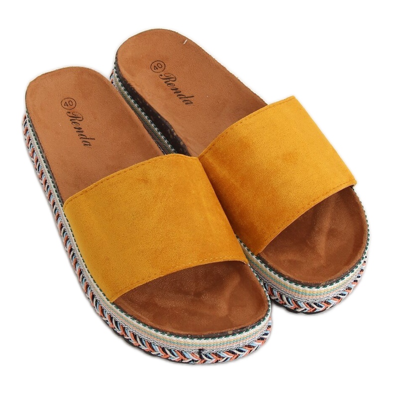 Pantuflas mujer miel BQ-50 Amarillo