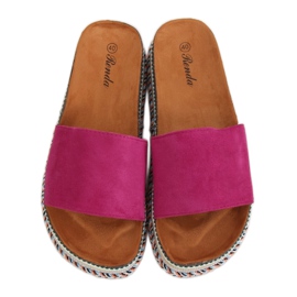 Pantuflas de mujer violeta BQ-50 Rose Red