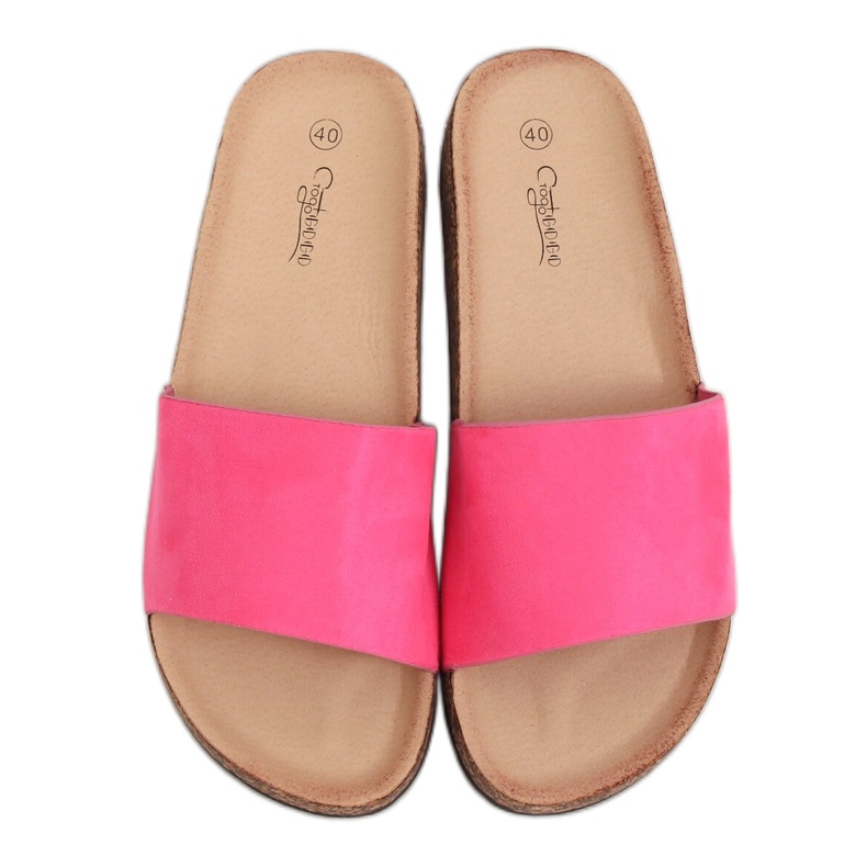 Pantuflas con suela de corcho rosa G-572 Fuscha rosado Pantuflas con suela de corcho rosa G-572 Fuscha rosado