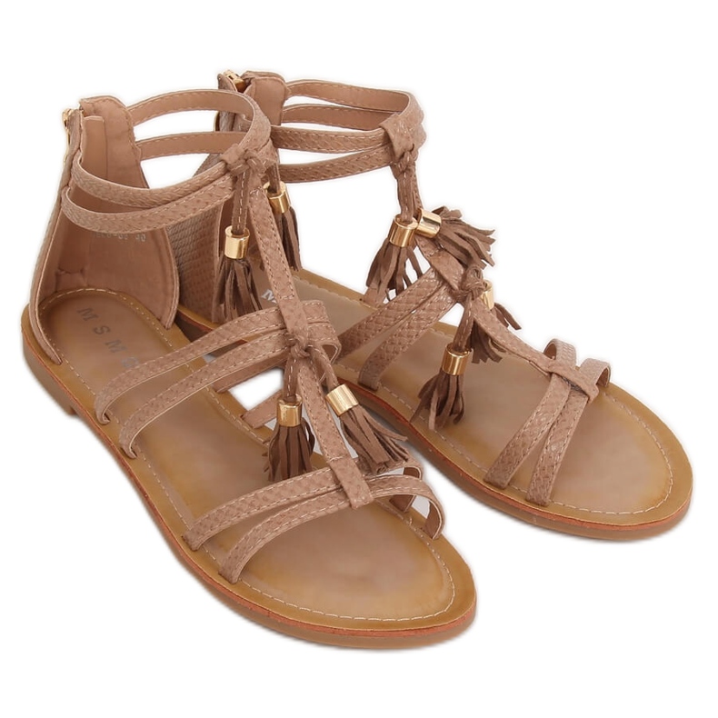 Sandalias Boho beige JN806 Caqui