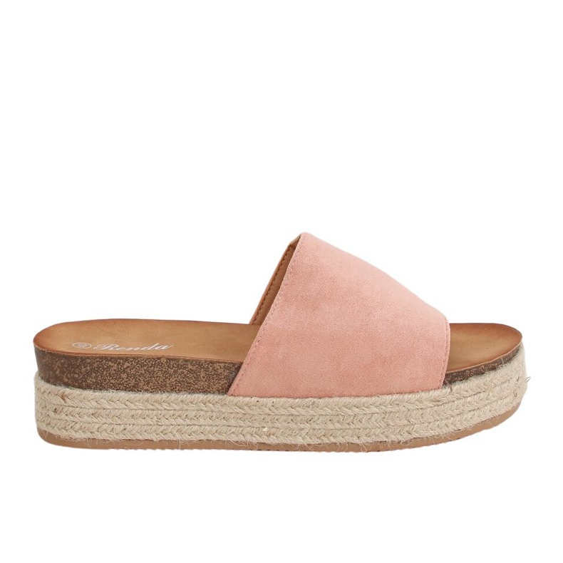 Pantuflas alpargatas rosas 10-215 Rosa rosado