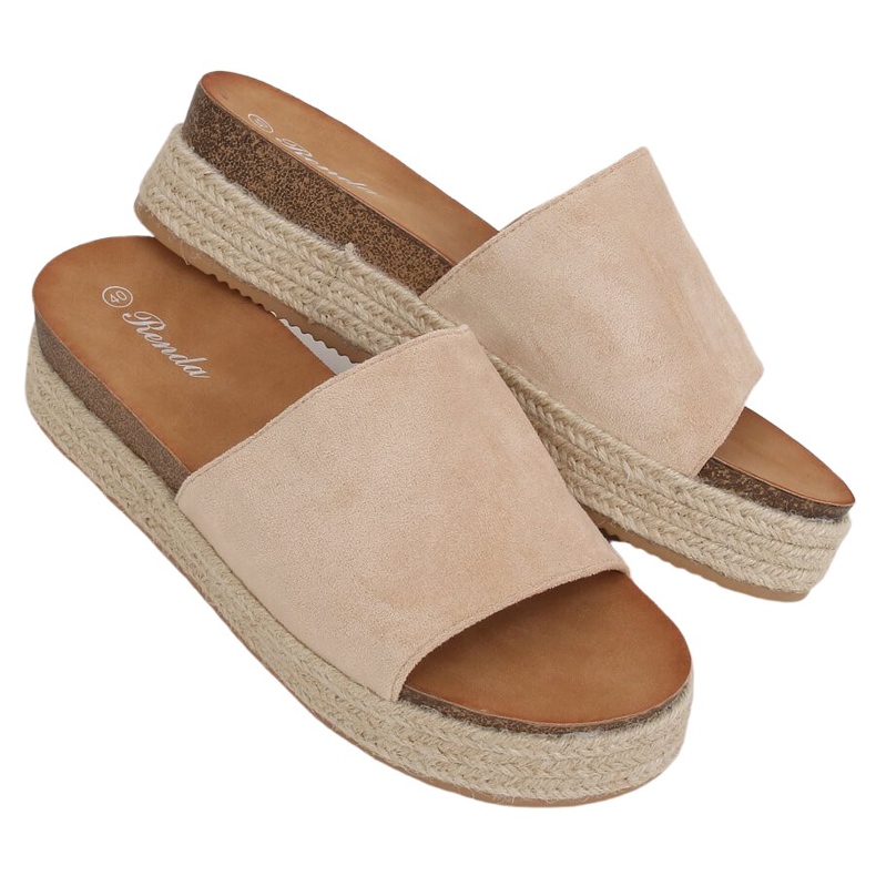 Pantuflas alpargatas beige 10-215 Beige