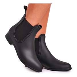 Black Matt Galoshes zapatos-botas para mujer Answear negro