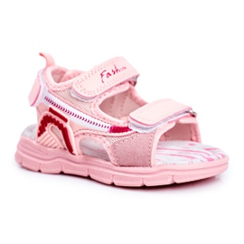 PL1 Sandalias Infantiles con Velcro Rosa Grobino