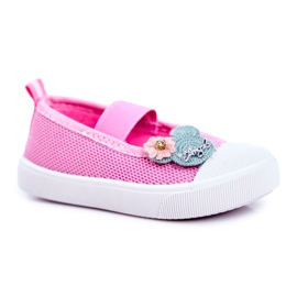Le Scarpe Zapatillas de niños con velcro rosa Estienne