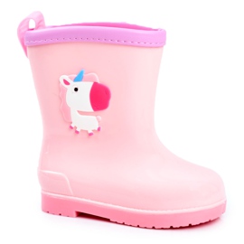Botas de agua de goma para niños Unicornio rosa