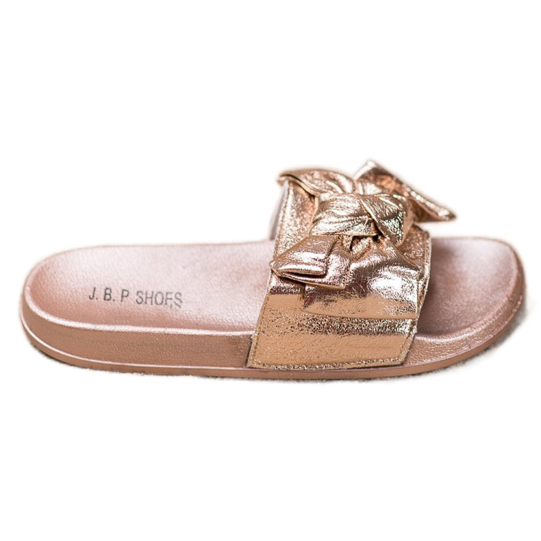 SHELOVET Pantuflas Brillantes Con Lazo dorado