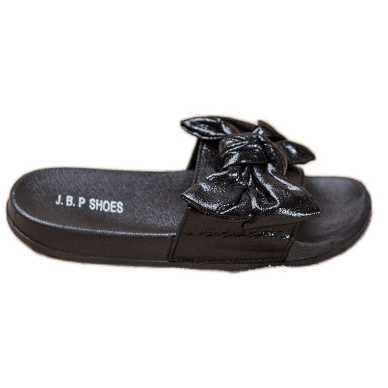 SHELOVET Pantuflas Brillantes Con Lazo negro