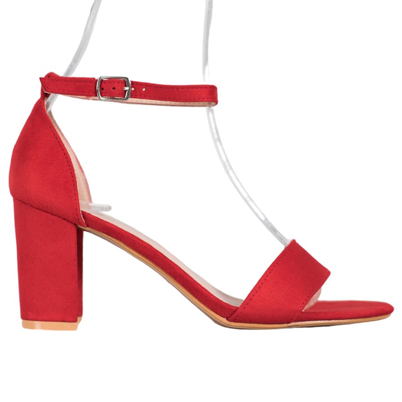 Anesia Paris Sandalias de tacón rojo