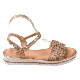 Renda Sandalias en la plataforma dorado Renda Sandalias en la plataforma dorado