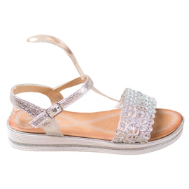 Renda Sandalias en la plataforma gris