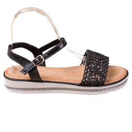 Renda Sandalias en la plataforma negro