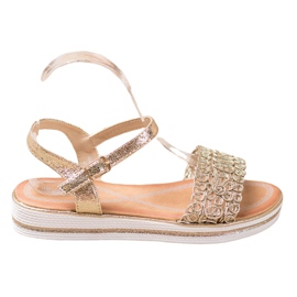 Renda Sandalias en la plataforma dorado Renda Sandalias en la plataforma dorado