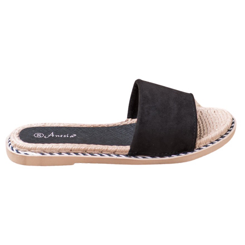Anesia Paris Zapatillas de gamuza negro