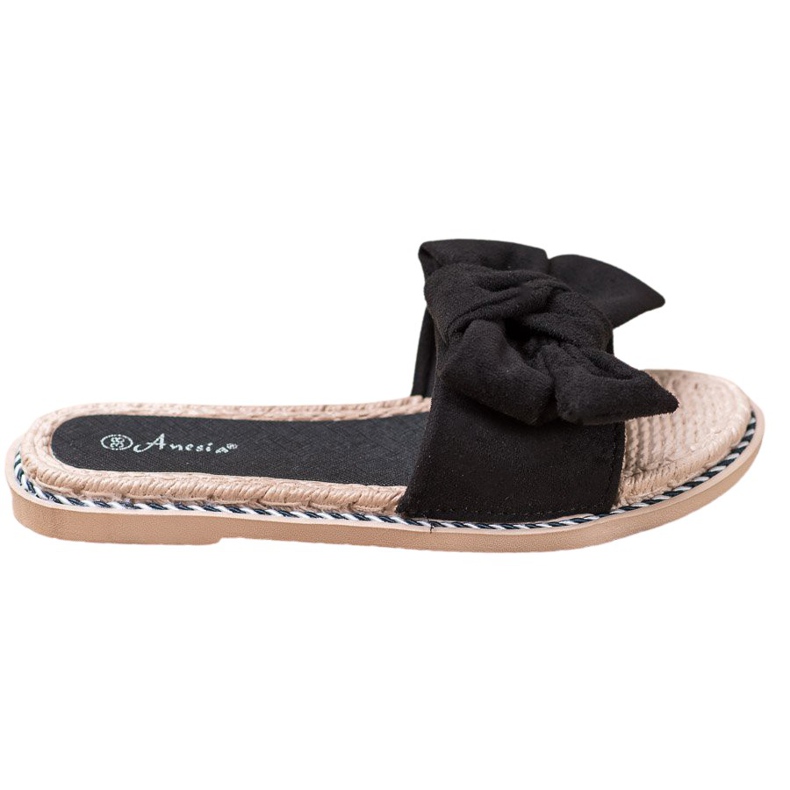 Anesia Paris Zapatillas de gamuza con estilo negro