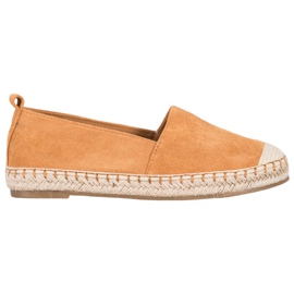 Anesia Paris Alpargatas de ante cómodas marrón