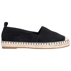 Anesia Paris Alpargatas de ante cómodas negro Anesia Paris Alpargatas de ante cómodas negro